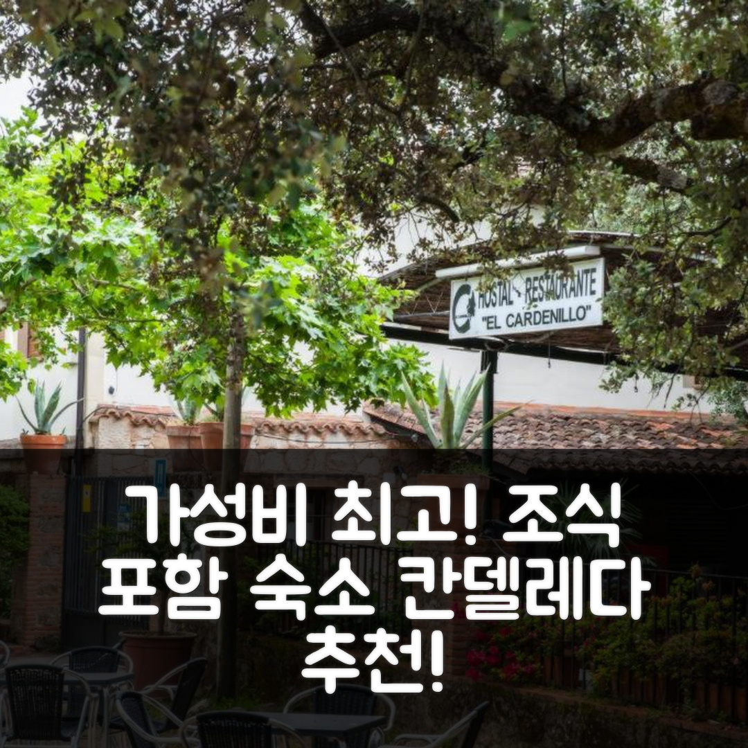 칸델레다 숙소 여행 호텔 추천 아파트멘토스 엘 카르데닐로 | 가성비 좋은 조식과 편안한 위치 3가지 매력